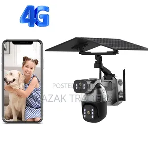 12w 6mp Dual Lens 4x Digital Zoom Solar Powered Camera 4g Sim Card