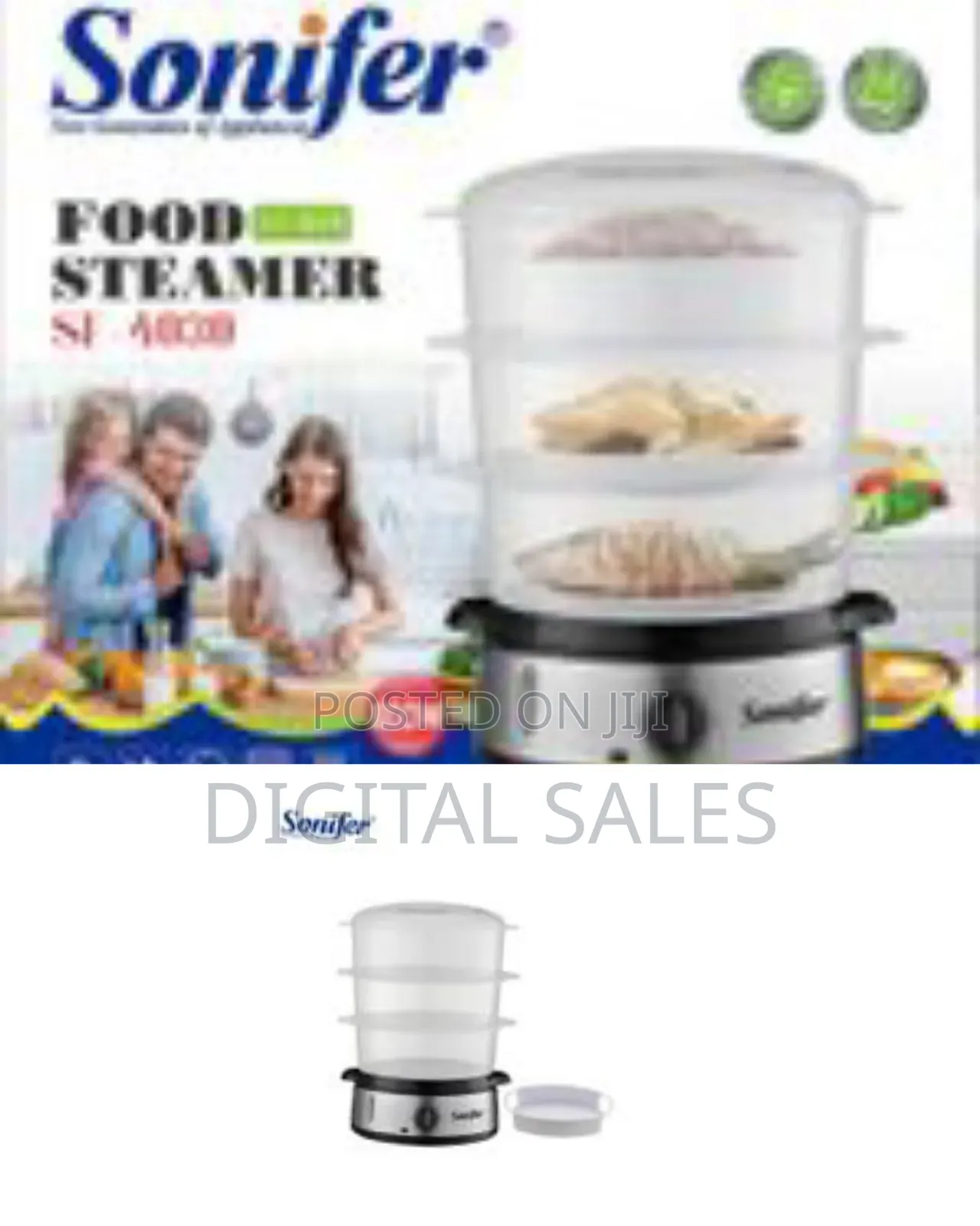 Sonifer Electric Food Steamer for Cooking, 3 Tiers Vegetable
