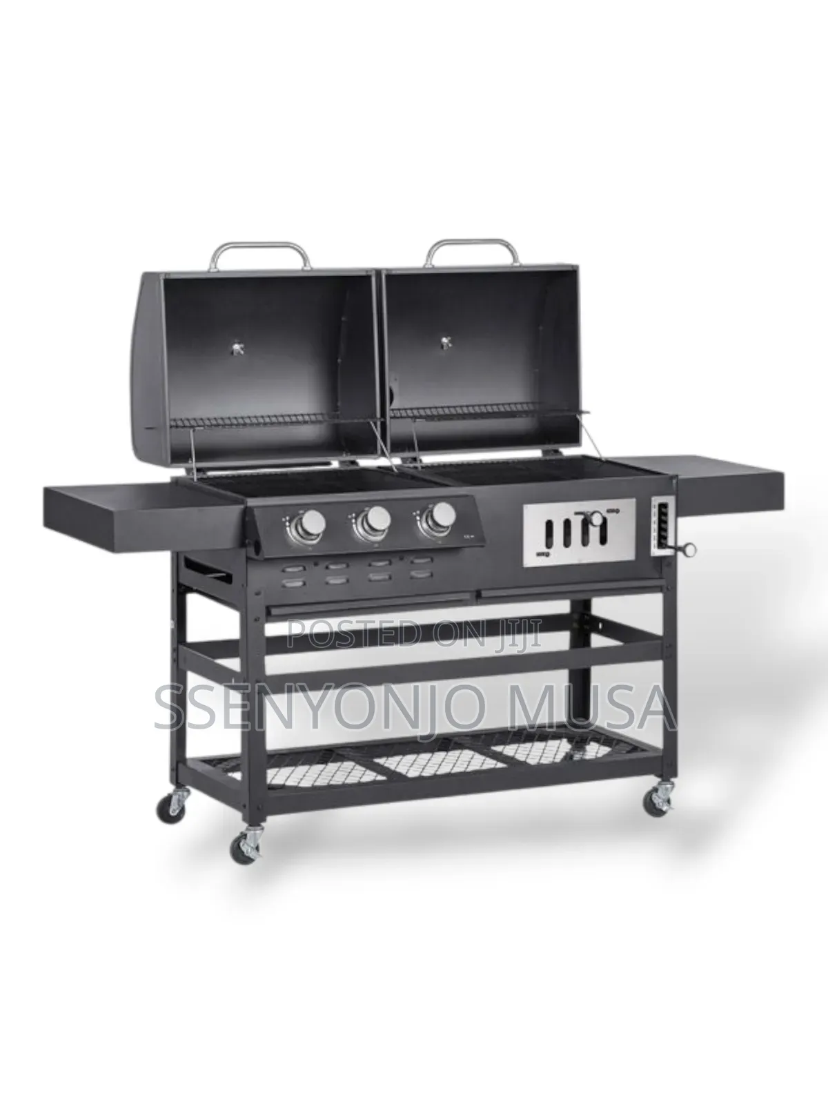 Hollow 2-in-1 Charcoal and Gas BBQ Grill Combo - Barbecue -