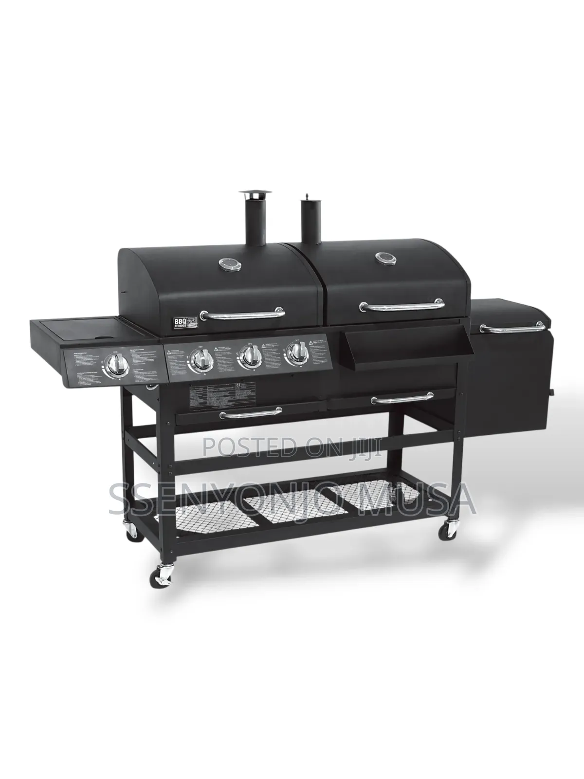 Hollow 2-in-1 Charcoal and Gas BBQ Grill Combo - Barbecue -