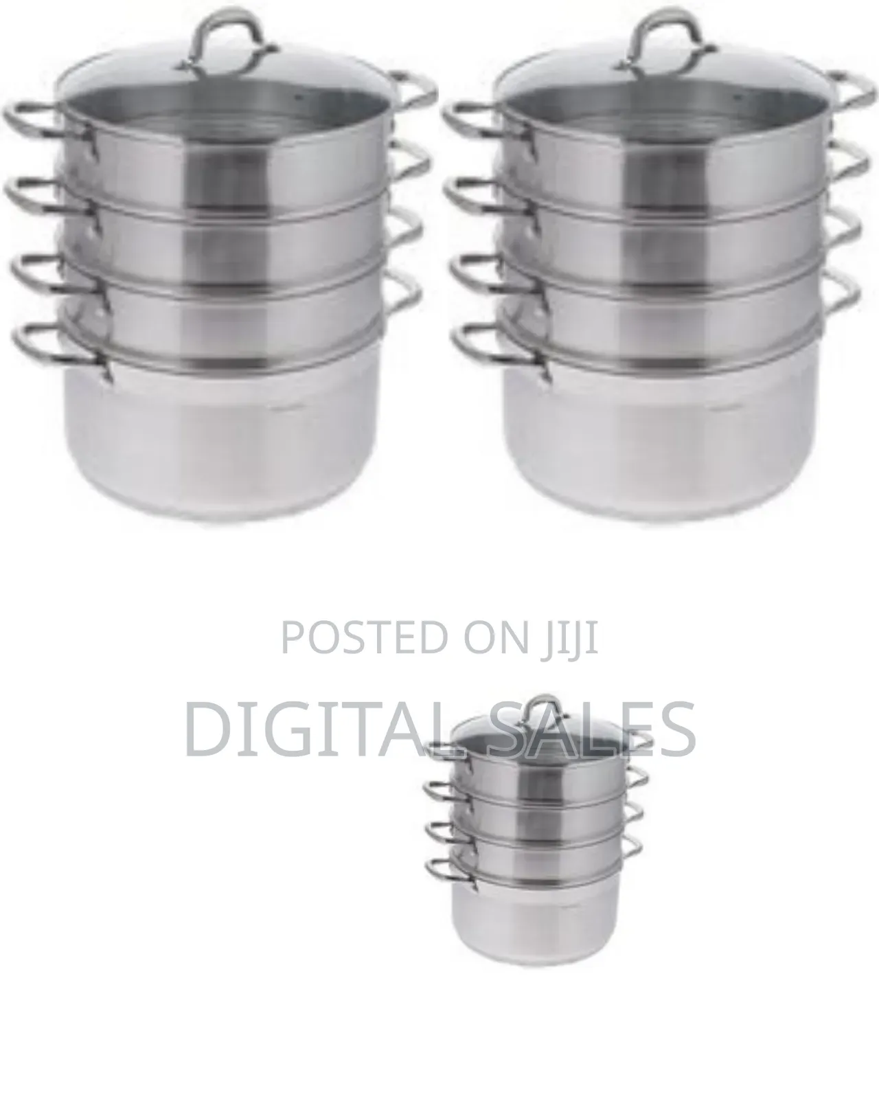 32cm - 4 Layer Stainless Steel Food Saucepan and Steamer