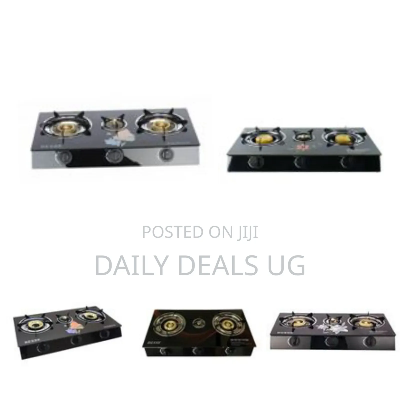 Besse Automatic Deluxe 3-Burner Glass Gas Stove With Electronic