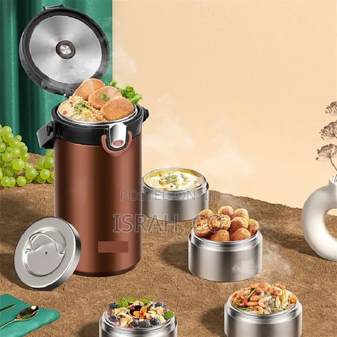 2.5l Multilayer Lunch Bento Box Stainless Steel