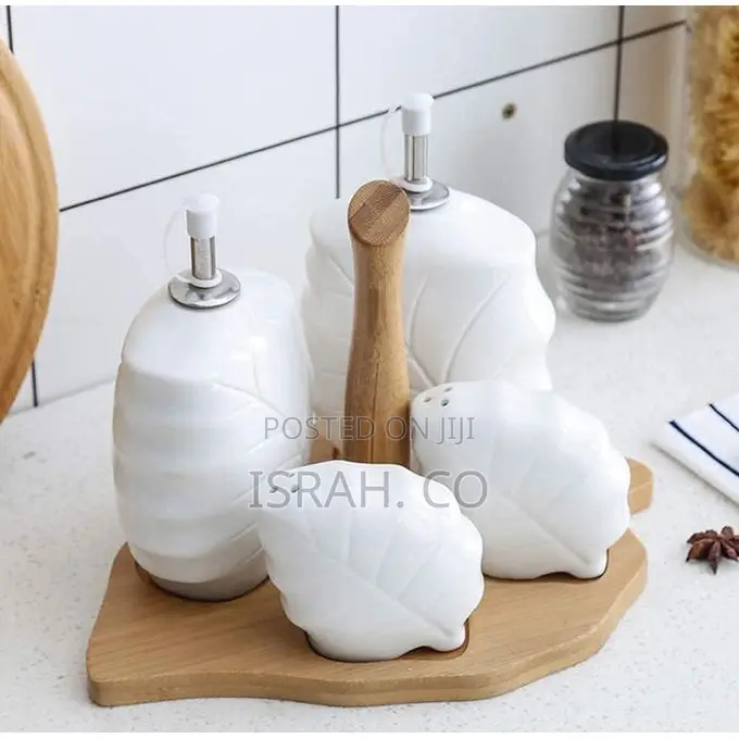 Ceramic Olive Oil and Vinegar Bottle Pot Dispenser