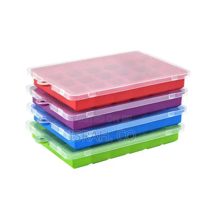 1 Piece of 24 Cube Ice Cube Tray With Lids,Bpa