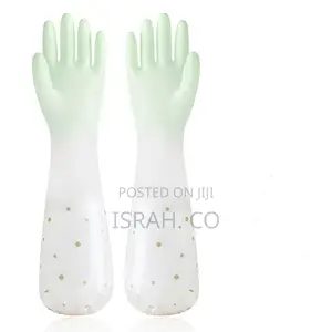 1 Pair Of Pvc Rubber Gloves