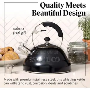 6 Litre Stove Top Whistling Kettle Stainless Steel Mirror Finish