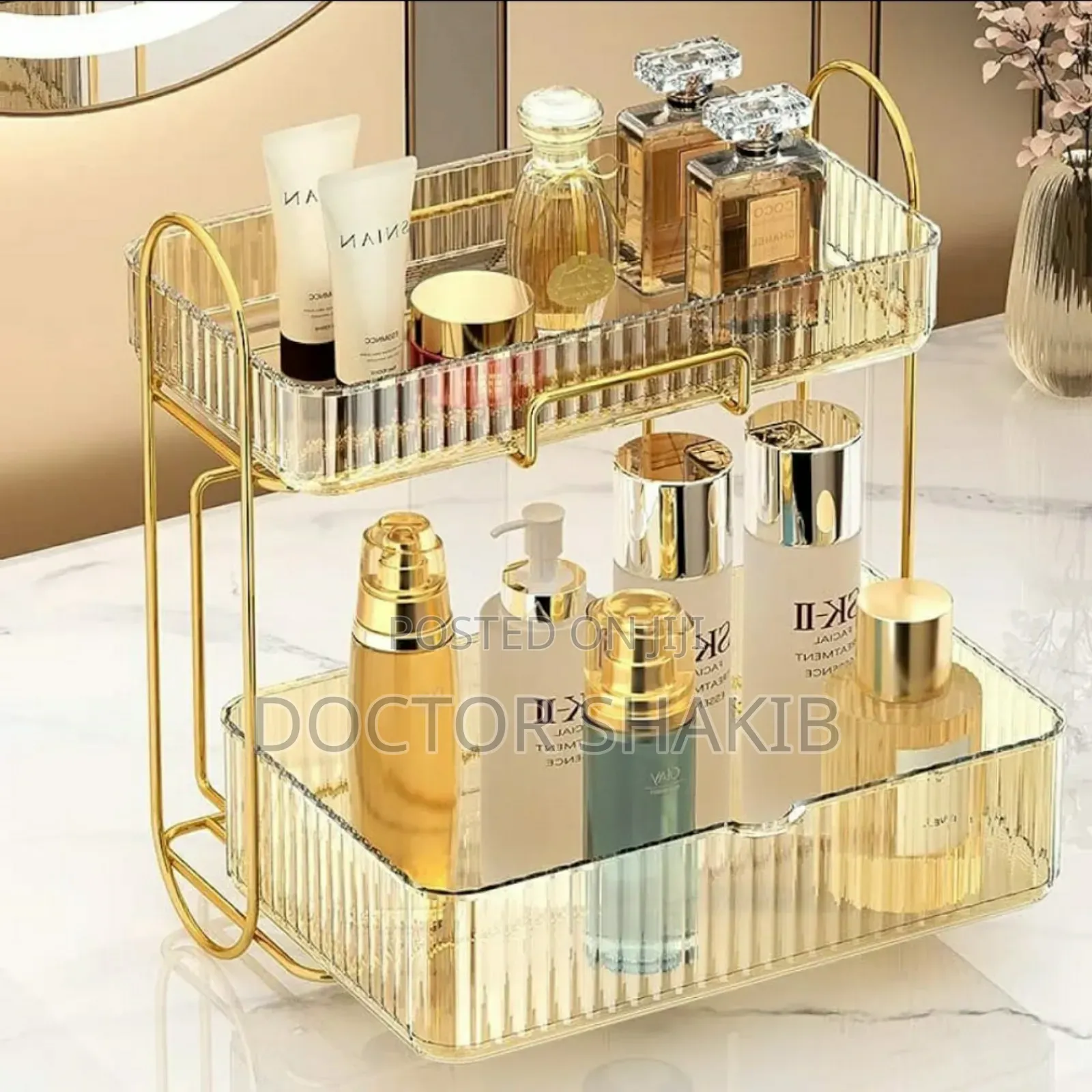 Luxurious 2-Tier Bathroom Organizer Countertop