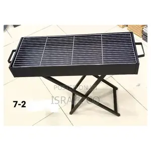Heavy Duty Foldable BBQ Stand With Kabab Smoker Grill