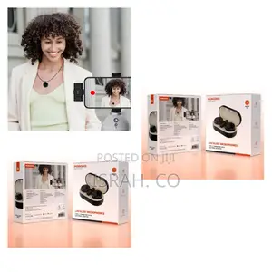 Porodo Wireless Microphone Dual Mic With Charging Case Receiver