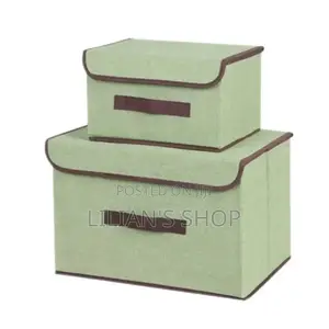 2pcs Foldable Fabric Storage Boxes