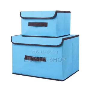2pcs Foldable Fabric Storage Boxes