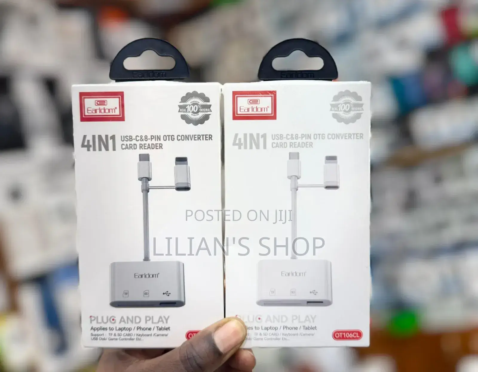 Earldom 4in1 Usb-C 8-Pin Otg Converter Card Reader