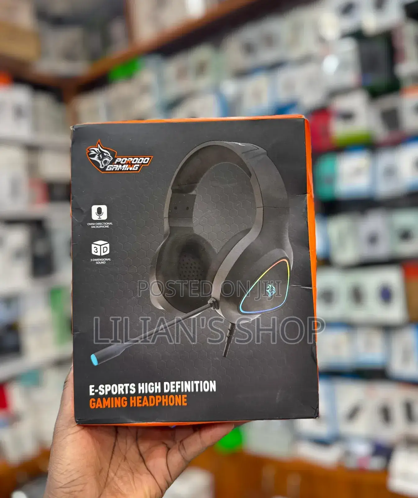 Porodo High Definition RGB Gaming Headphones.
