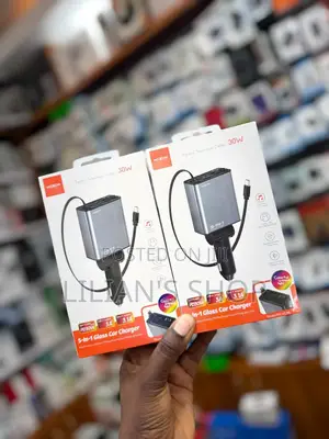 Moxom 5 in 1 Gloss Car Charger Mx-Vc48