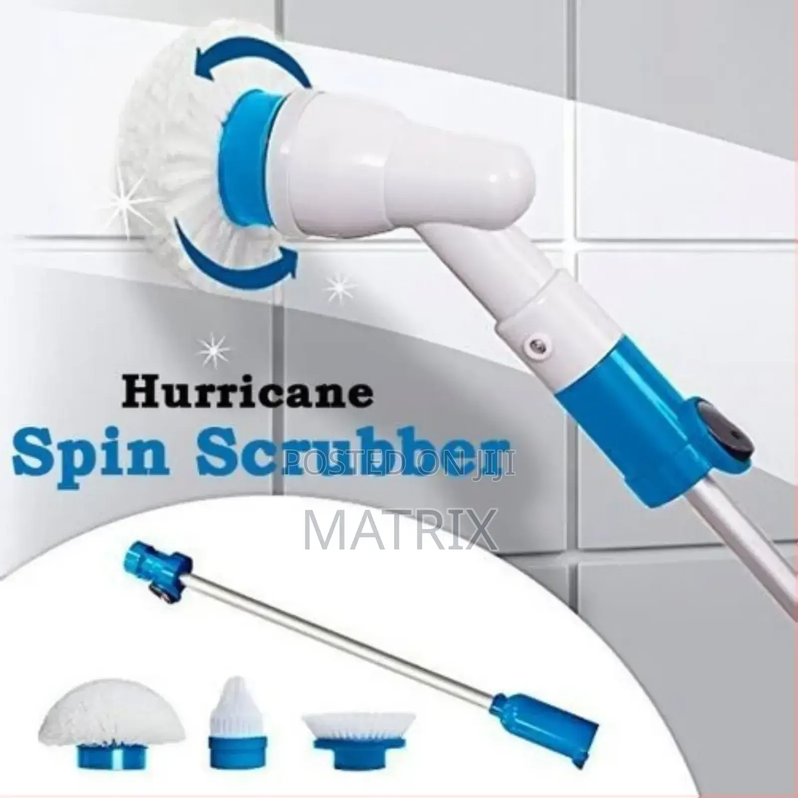Hurricane Spray Spin Tile Scrubber Floor Mop Cleaner Brush