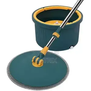 Disc Bucket Spinning Mop 360° Round Cleaning Mop Head Wash Floor