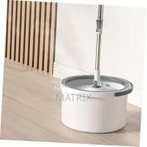 Disc Bucket Spinning Mop 360° Round Cleaning Mop Head Wash Floor