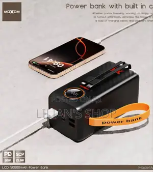 Moxom 50,000mah 22.5w LCD Display Power Bank