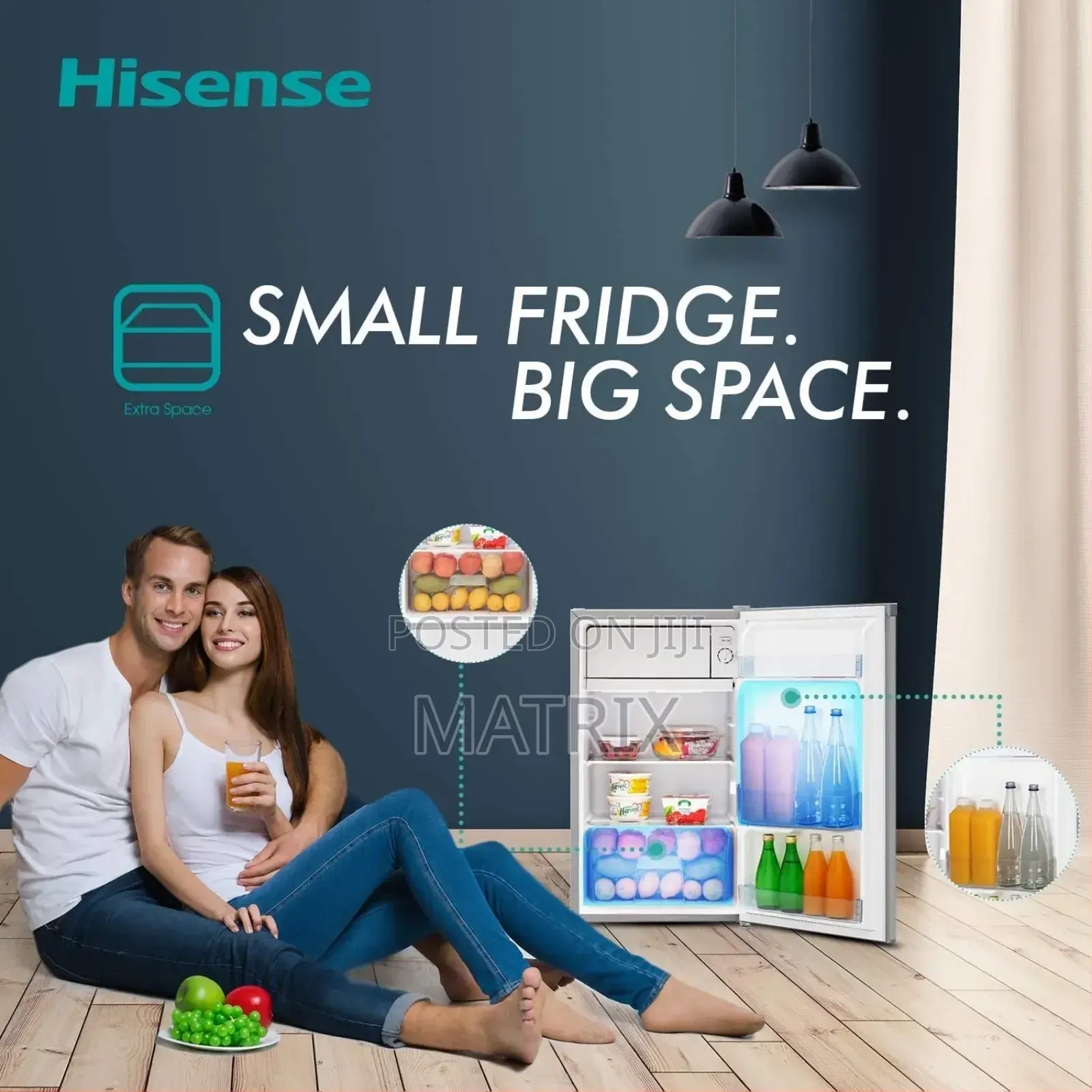 Hisense 120 Litre Fridge, Single Door Bar Rr120dags Refrigerator