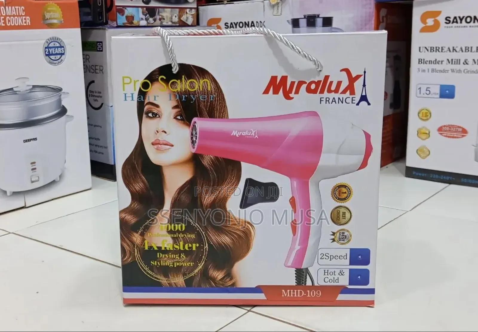 Meralux Hair Dryer 1200w | 2 Speeds 3 Heat Settings