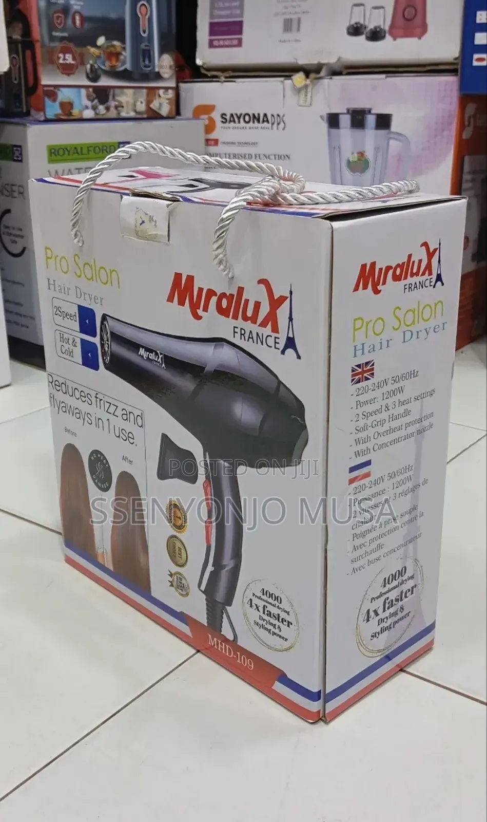 Meralux Hair Dryer 1200w | 2 Speeds 3 Heat Settings
