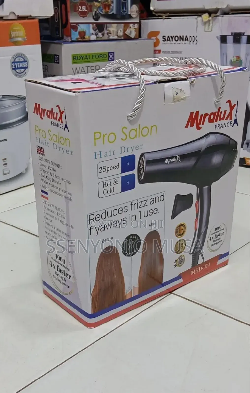 Meralux Hair Dryer 1200w | 2 Speeds 3 Heat Settings