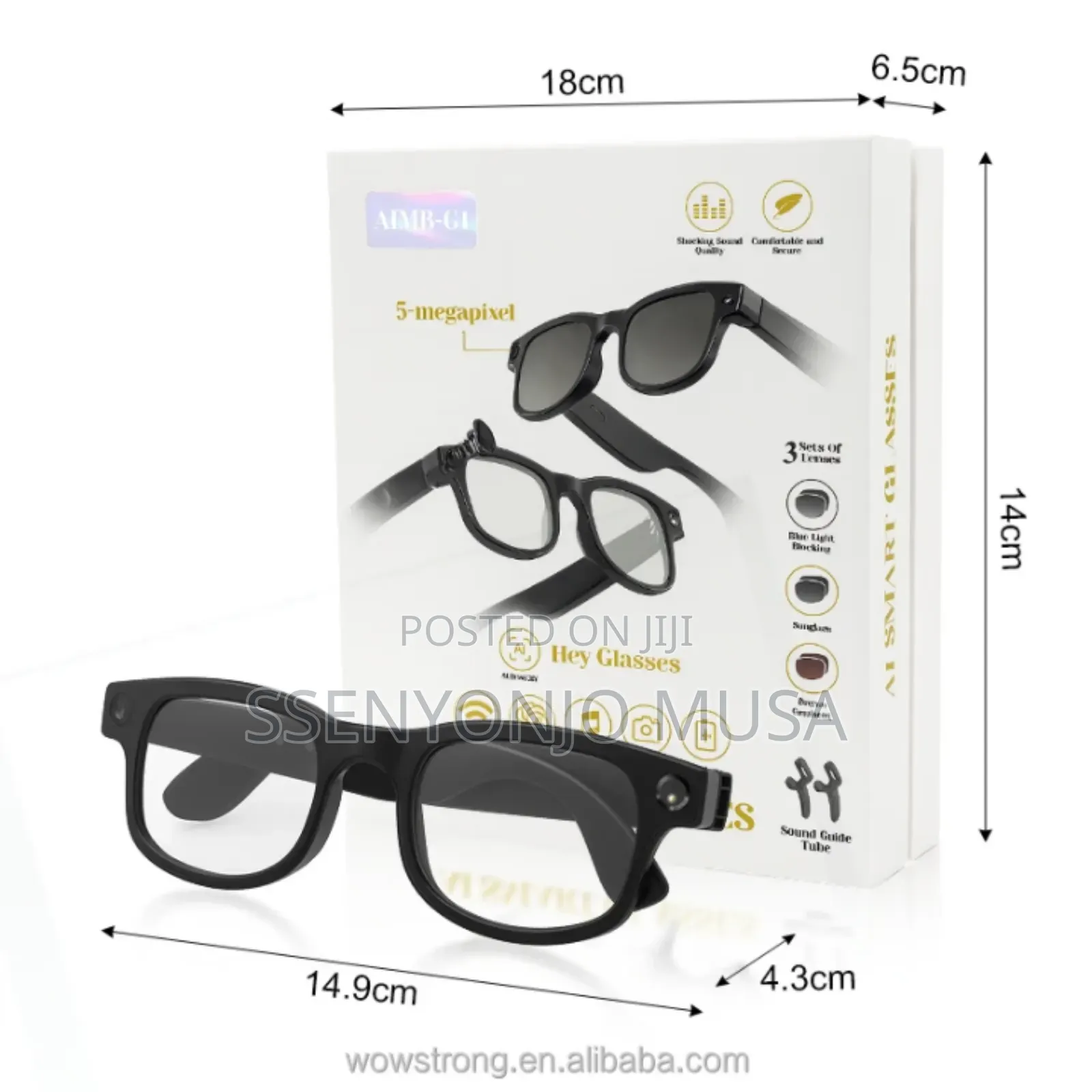 Ai Smart Glasses With Camera, Bluetooth Translation |Video Recording