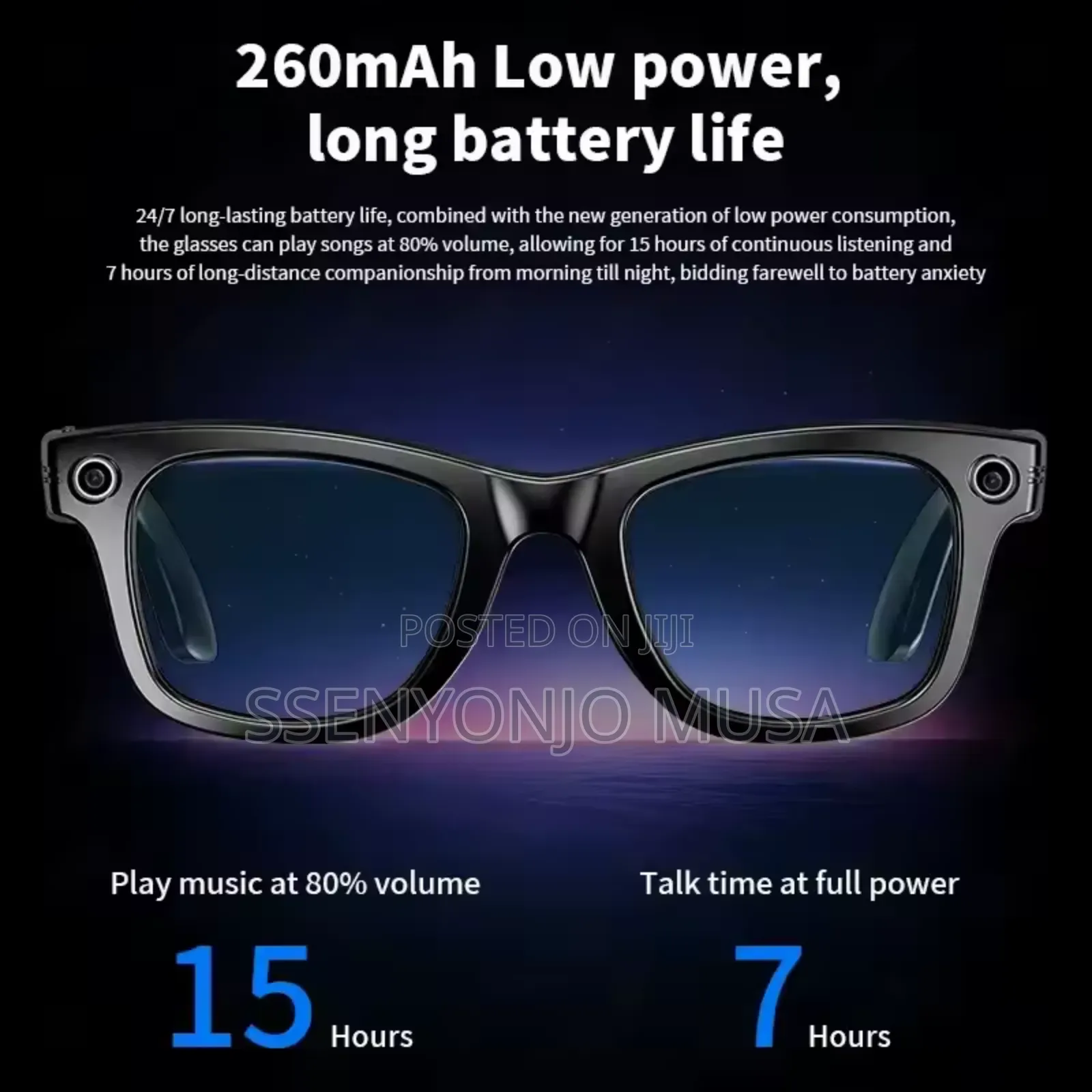 Ai Smart Glasses With Camera, Bluetooth Translation |Video Recording