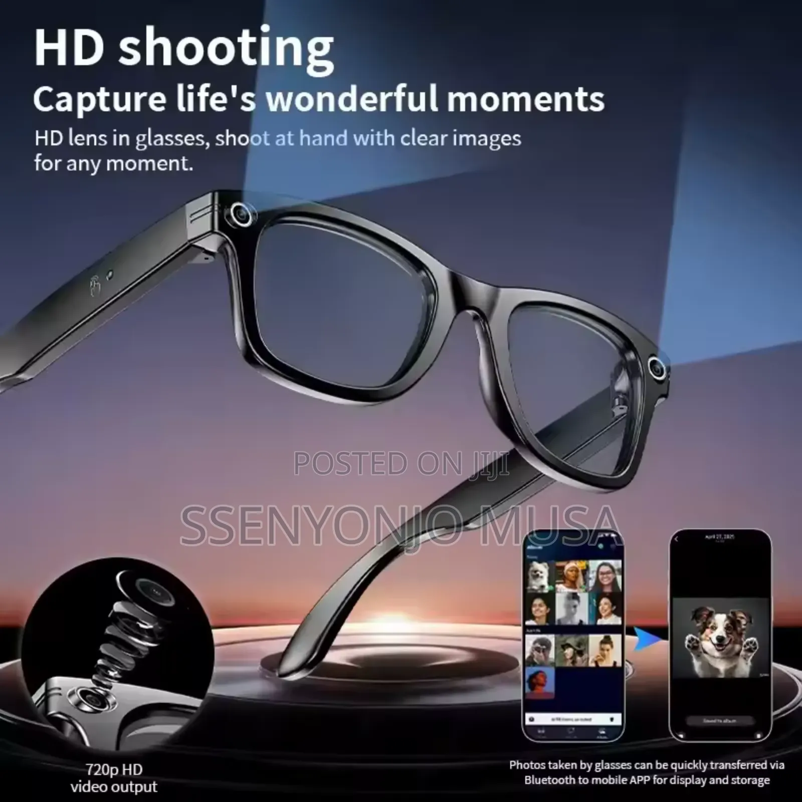 Ai Smart Glasses With Camera, Bluetooth Translation |Video Recording