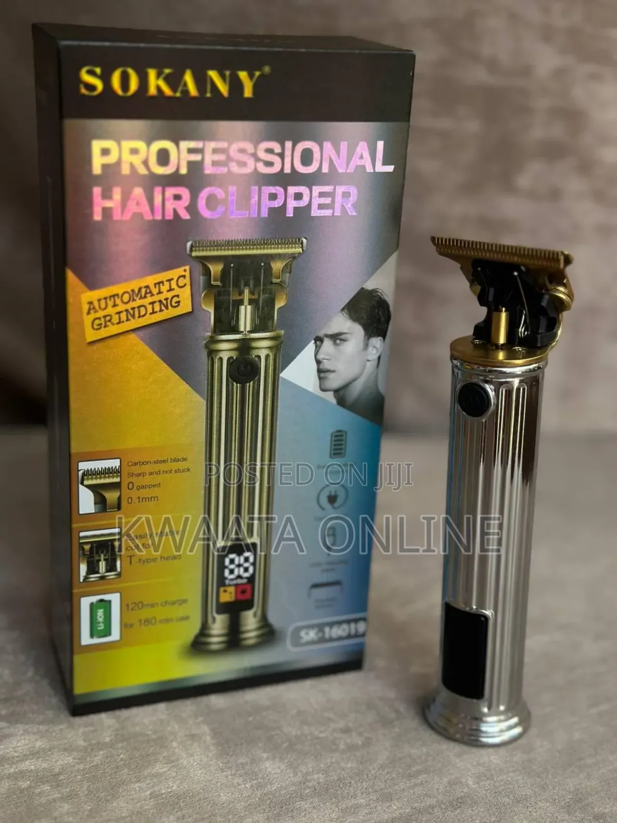 Sokany Sk-16019 Hair Clipper With Stainless Steel Cutter Head
