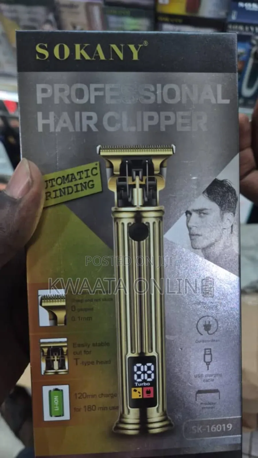 Sokany Sk-16019 Hair Clipper With Stainless Steel Cutter Head