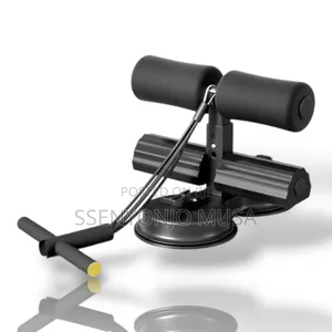 Adjustable Stainless Steel Sit-Up Bar | Dual Suction Cups for Home.
