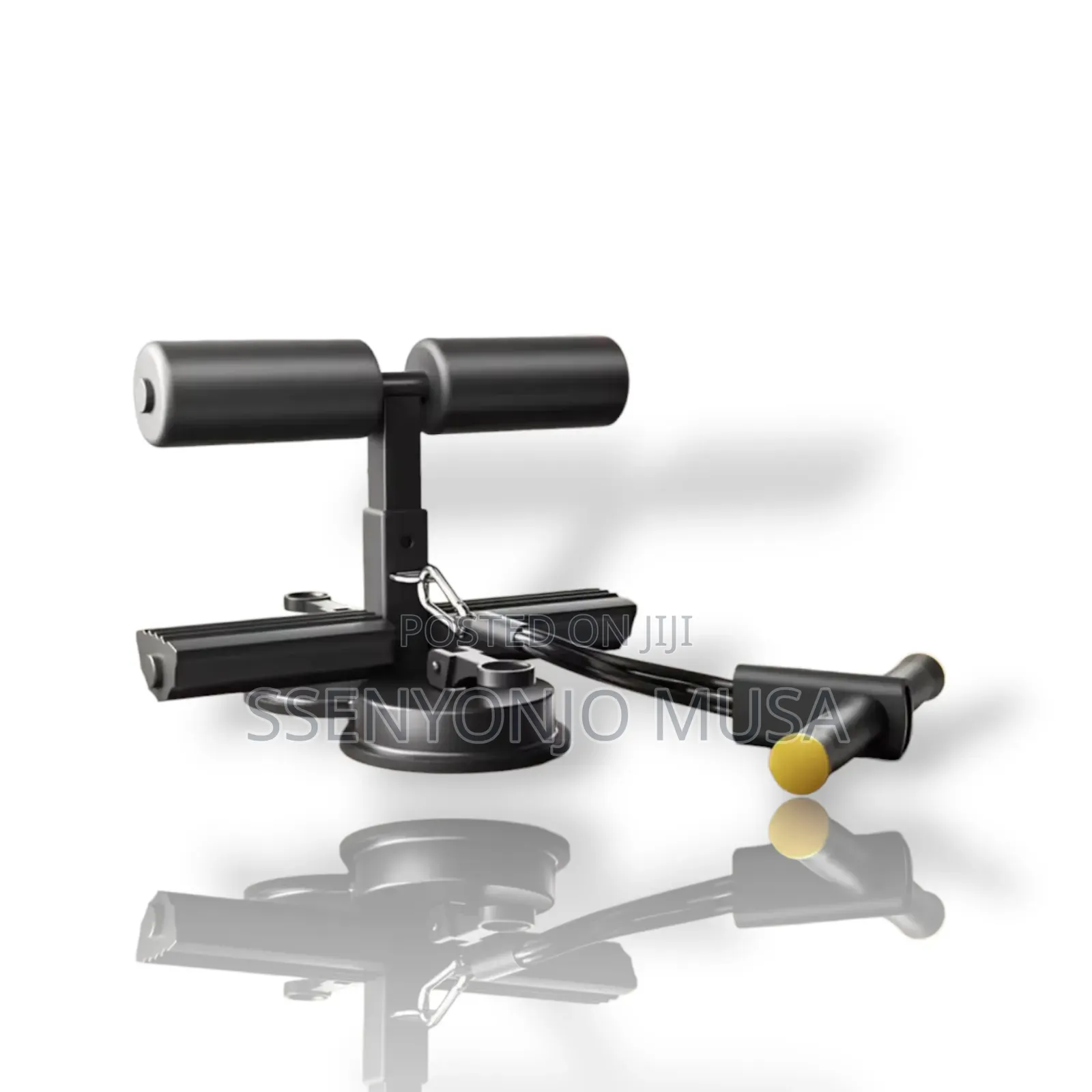 Adjustable Stainless Steel Sit-Up Bar | Dual Suction Cups for Home.