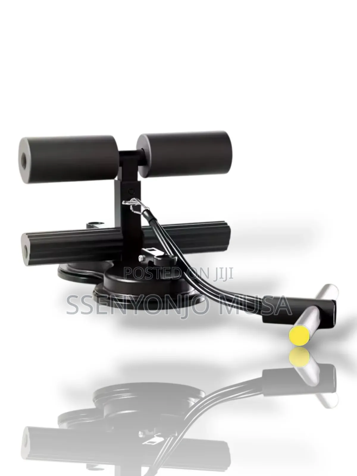Adjustable Stainless Steel Sit-Up Bar | Dual Suction Cups for Home.