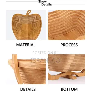 Bamboo Fruit Basket Apple Shaped Basket Dried Fruit
