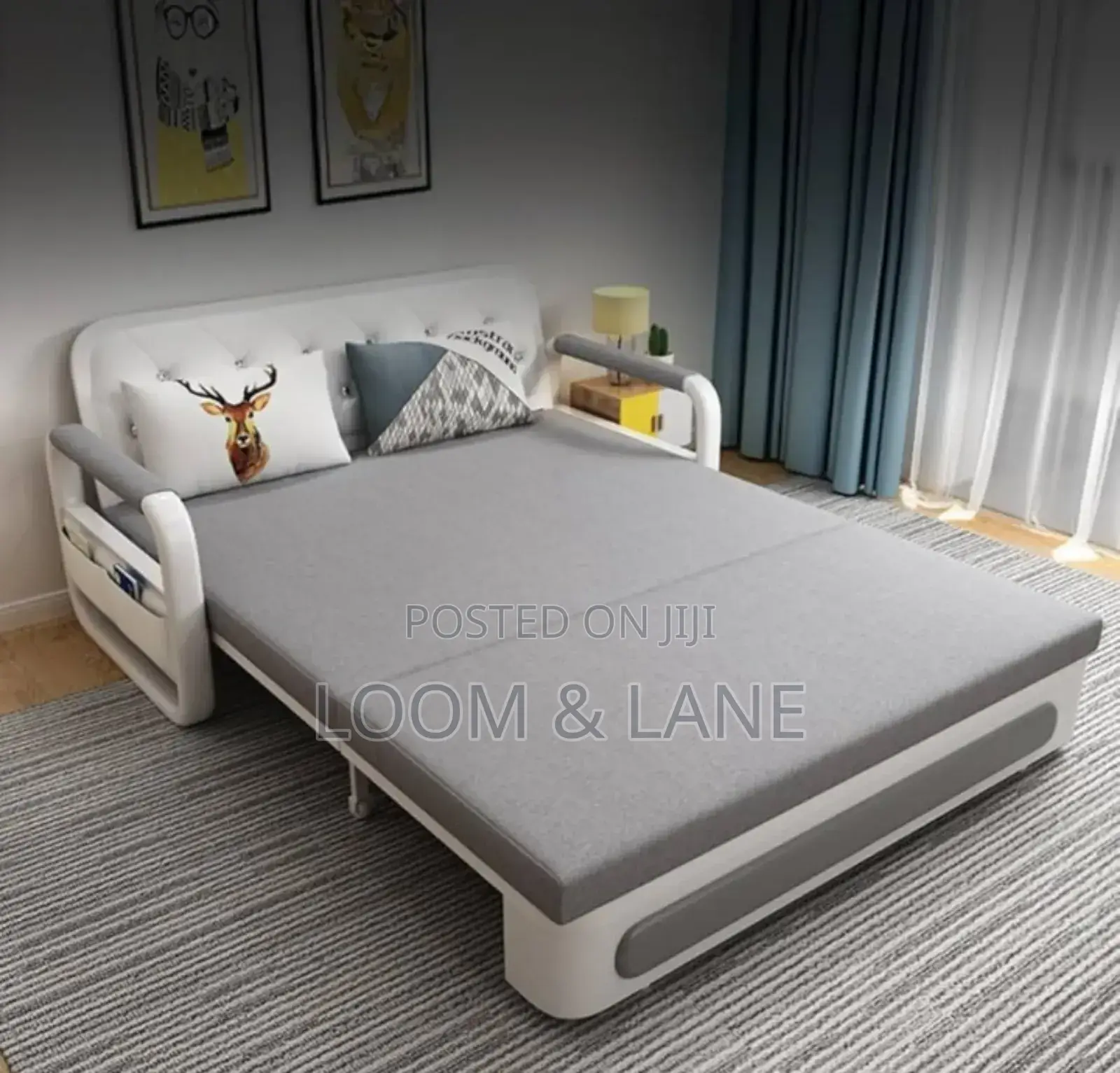 5by6 Double Seater Foldable Sofa Bed With Storage