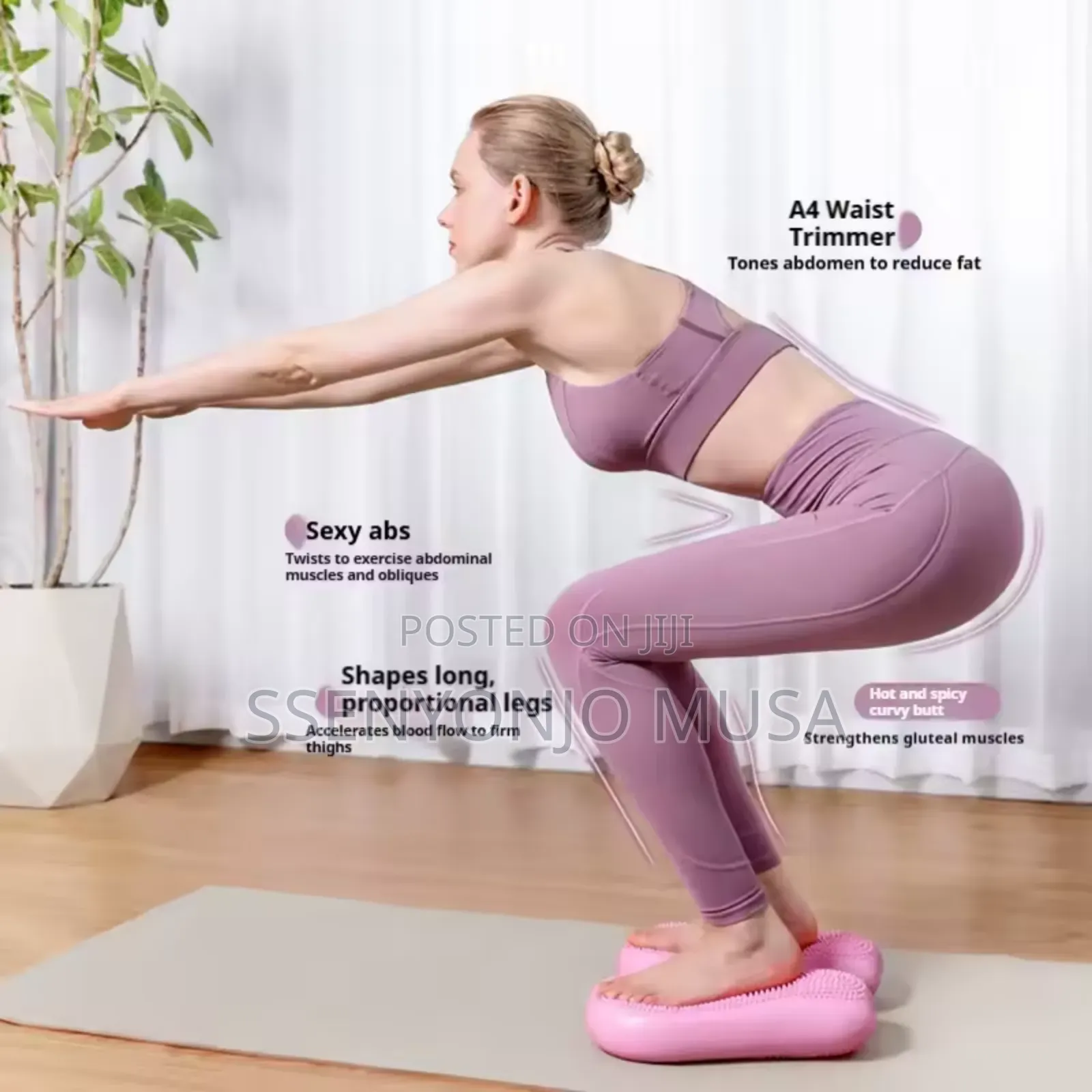 2-in-1 Portable Inflatable Stepper | Mini Balance Fitness Stepper.