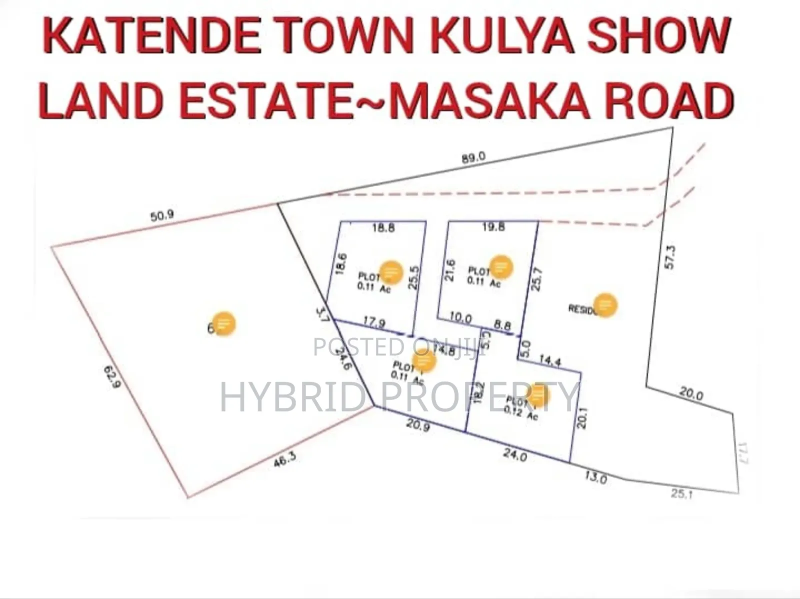 Prime Plots for Sale in Katende Town Kulya Show Land Estate~Masaka Rd.