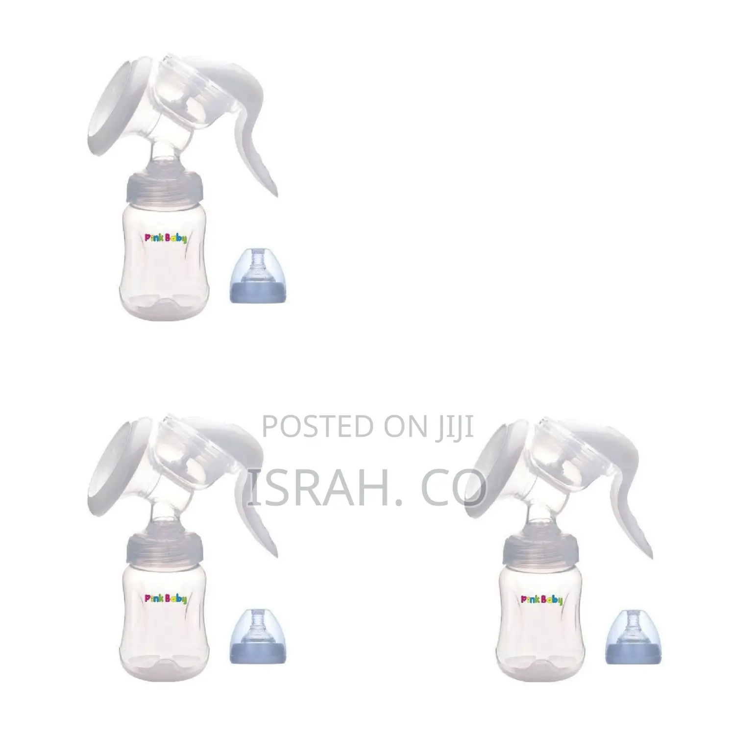 Baby Manual Breast Milk Pump Bottle, Silicone Nipple Suction