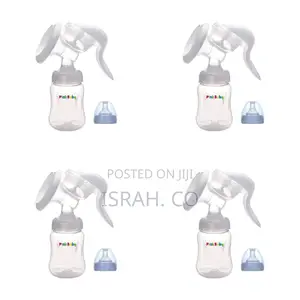 Baby Manual Breast Milk Pump Bottle, Silicone Nipple Suction