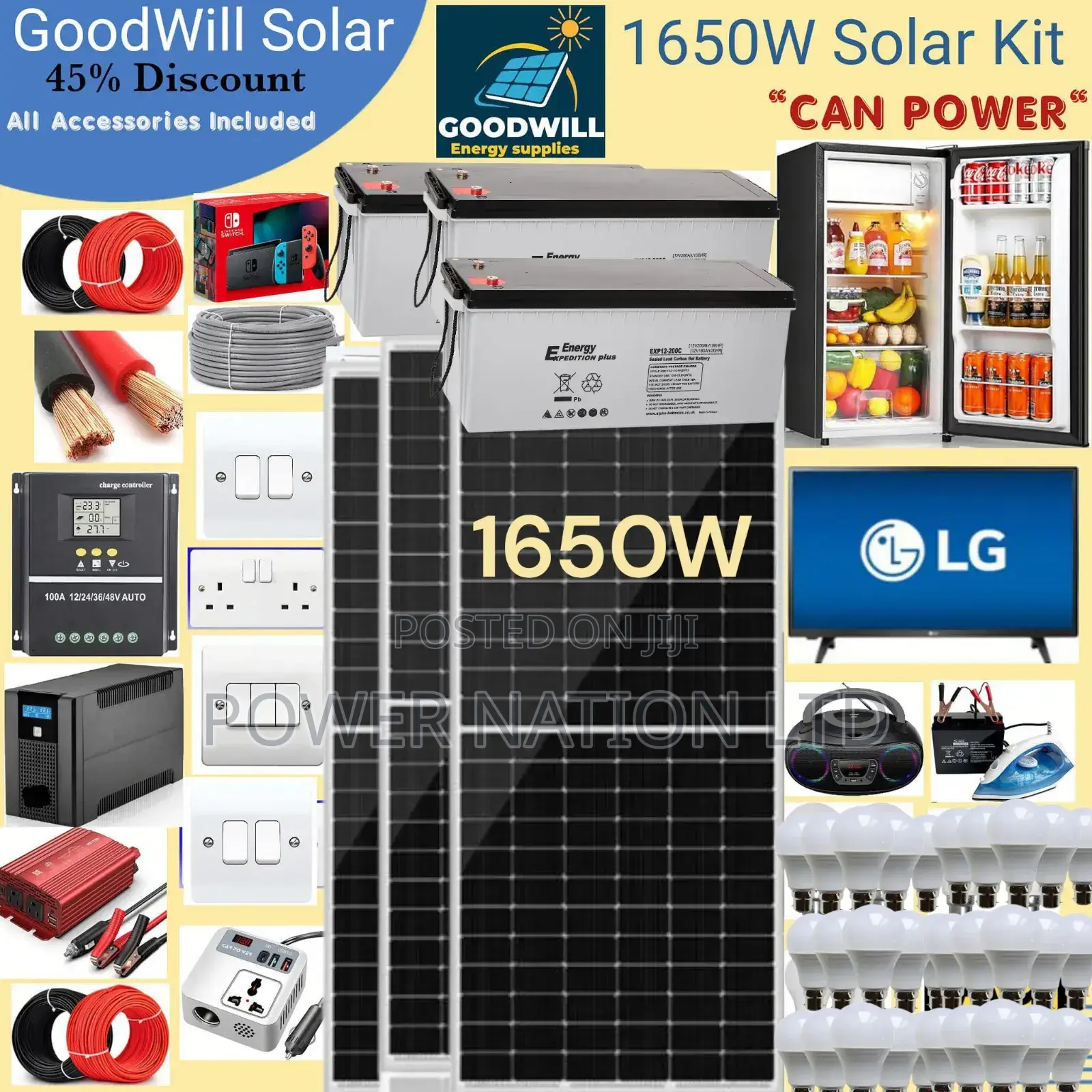 1650w Goodwill Solar System Full Kit