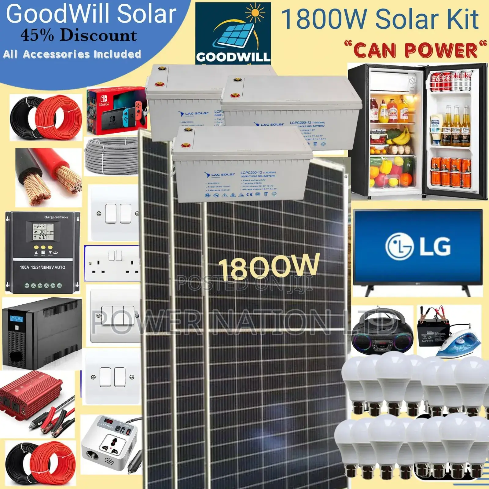 1800w Goodwill Solar System Full Kit