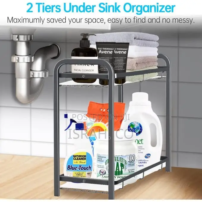 Iron 2-Tier Multi Storage/Multipurpose Kitchen Accessories Items Rack