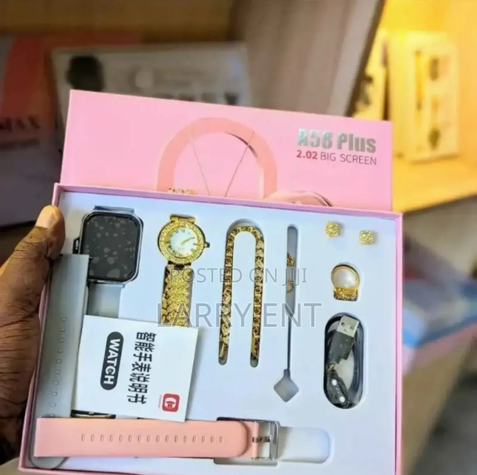 A58 Plus Ladies Smartwatch With a Full Jewelry Set . Perfect Gift .