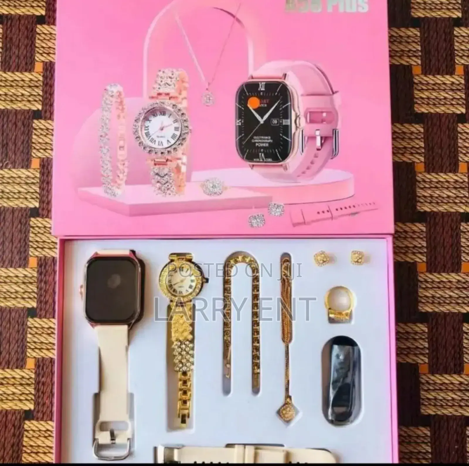 Ladies Smartwatch With Jewelry Set in the Box, Complete Gift Set