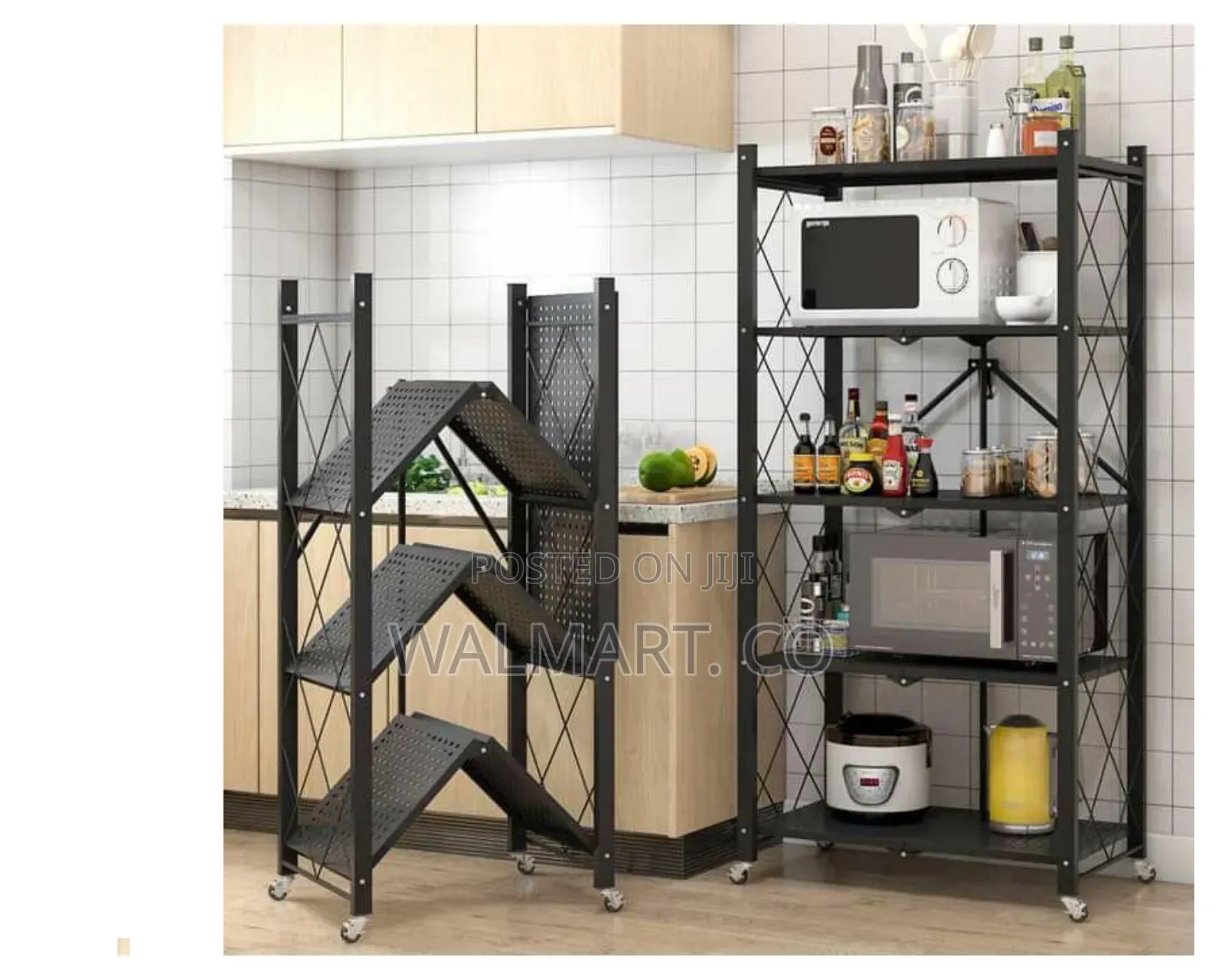 Stainless Steel 5 Layer Foldable Kitchen Rack