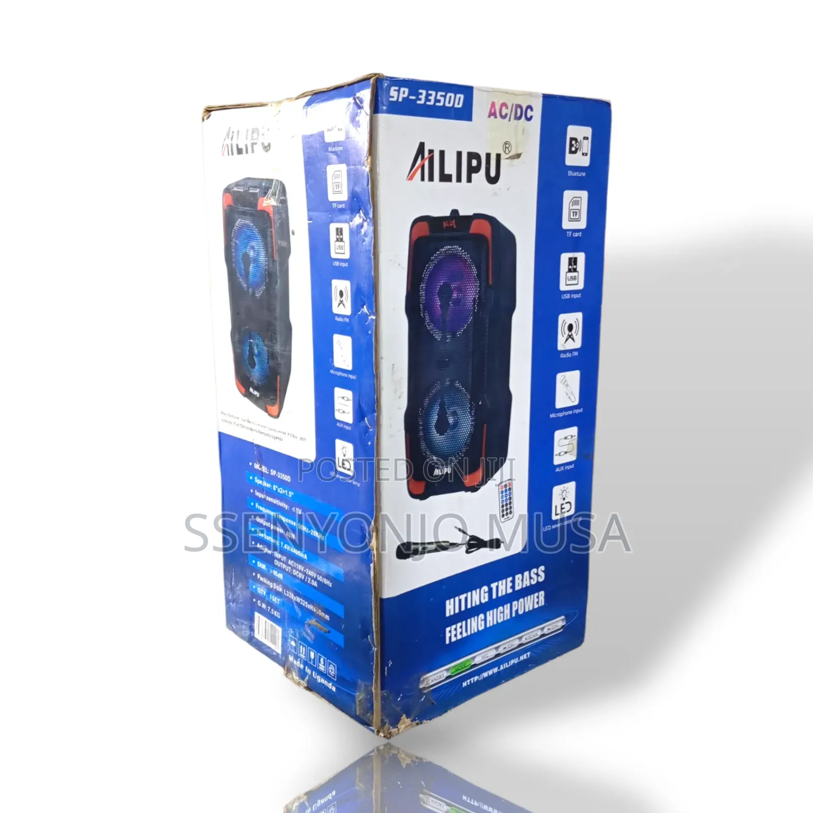 Ailipu Sp-3350d Portable Speaker - 7-Color Led Lamp, 40w