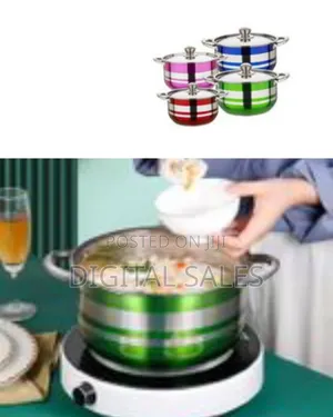 8 Pieces of Stainless Steel Saucepans Cookware Pots Serving Dishes-