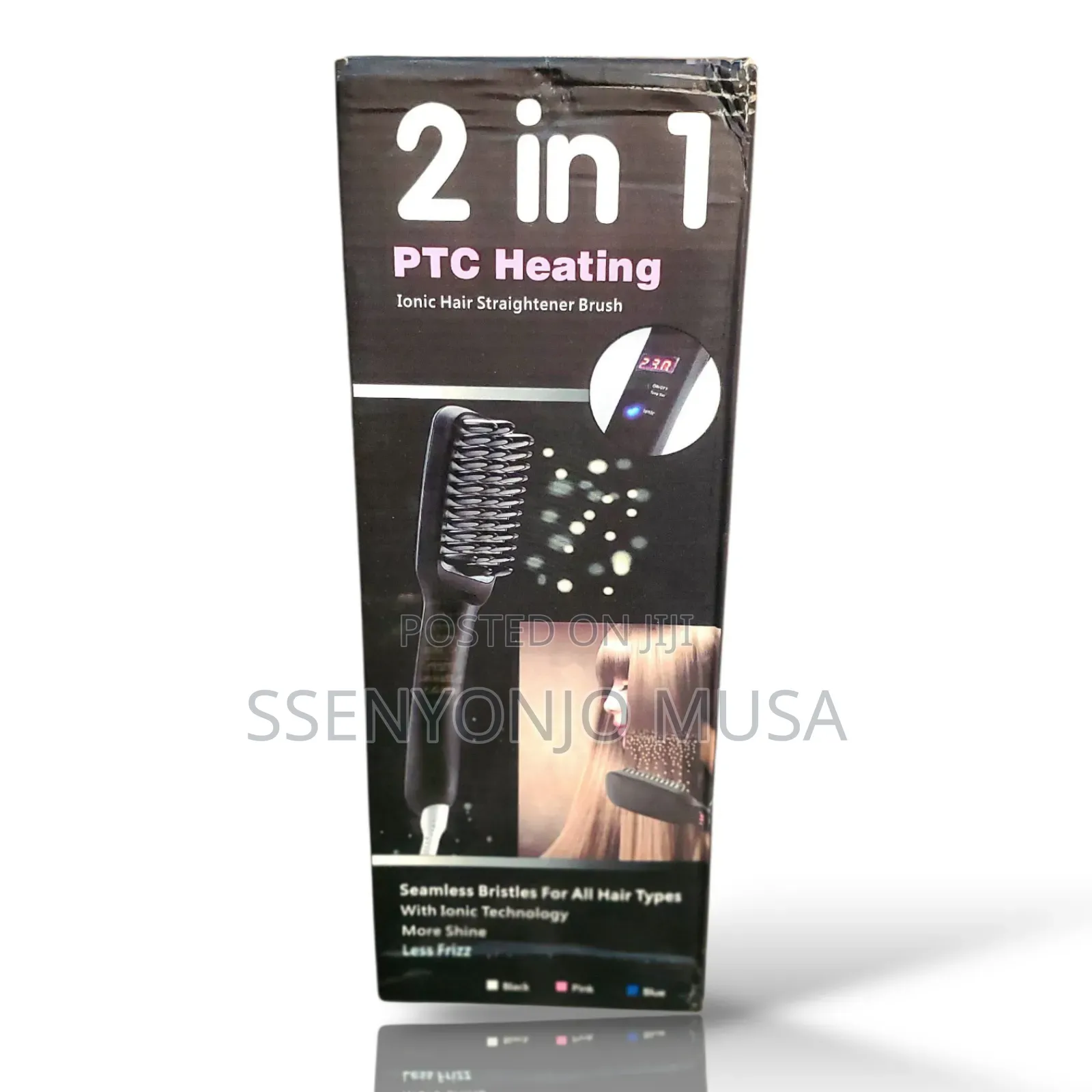 Ionic Hair Straightener Brush 2 in 1 PTC Heating